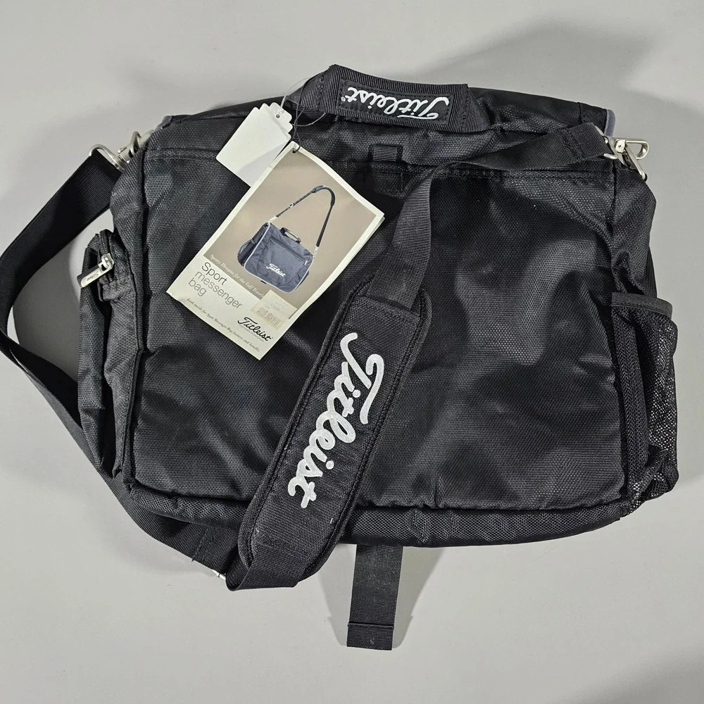 Titleist Messenger Bag Mens OS Black Sport Golf Travel Laptop Shoulder Bag